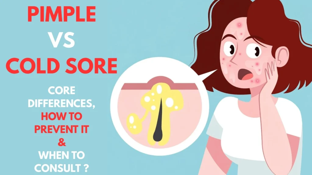 pimple vs cold sore