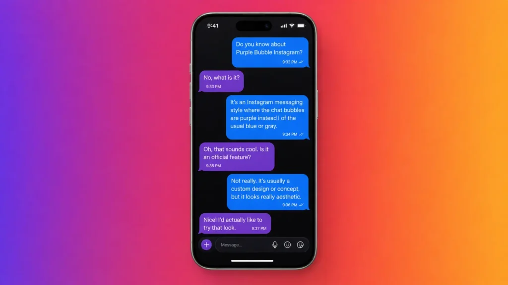 instagram purple messages